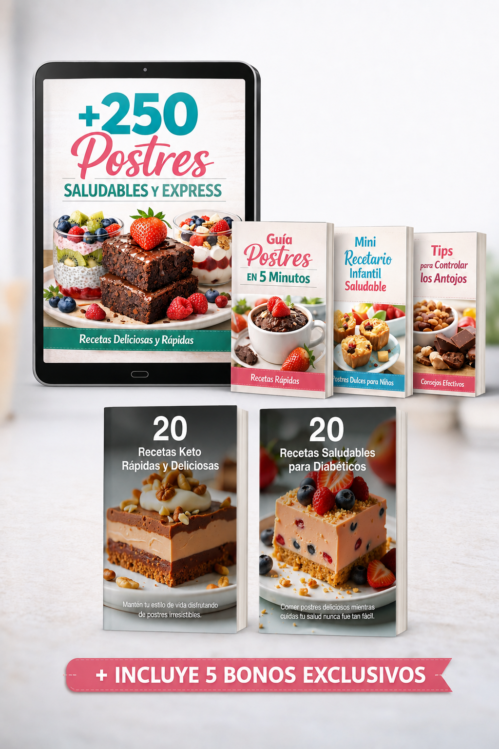 +25O POSTRES  EXPRESS Y SALUDABLES